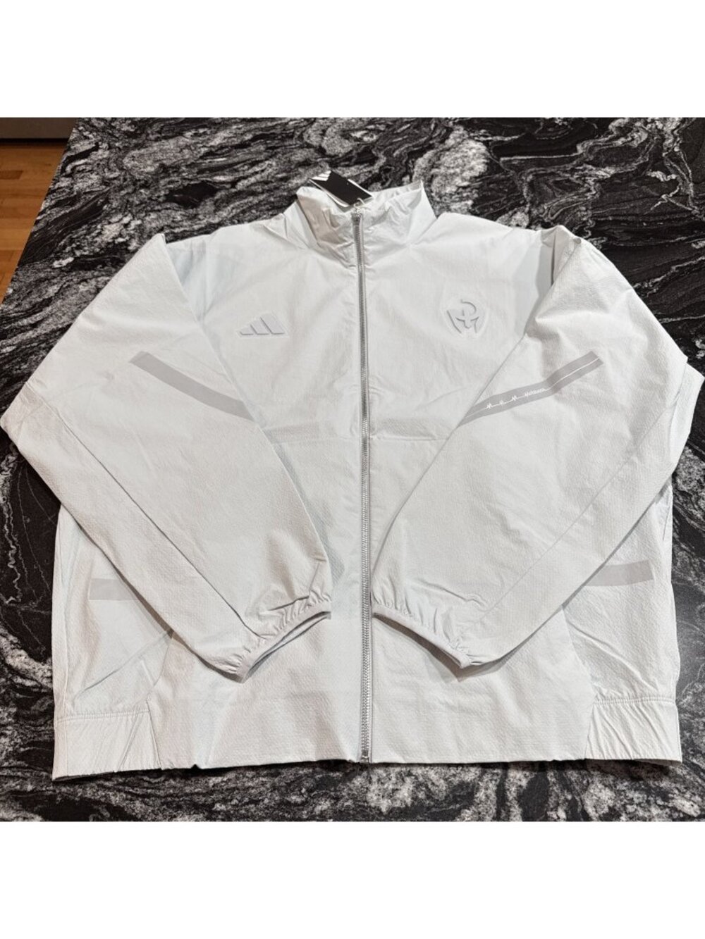 Adidas Mahomes Too Cold Woven Zne Track Top Mens M Gray Full Zip KB0314 NWT